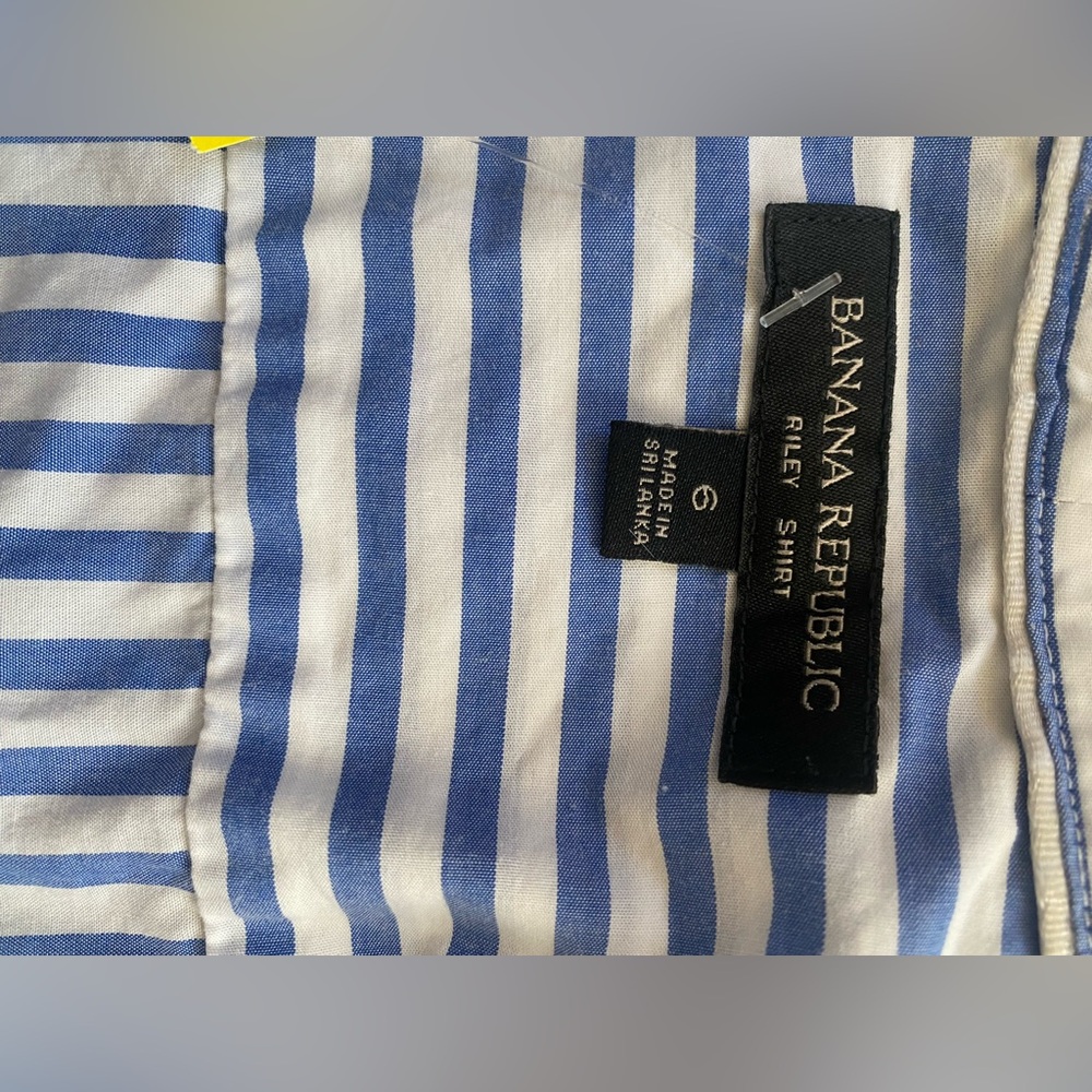 Banana Republic Striped Sleeveless Bow Blouse - Picture 8 of 8